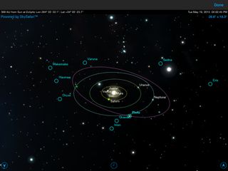 The orbits of some of the trans-Neptunian objects.