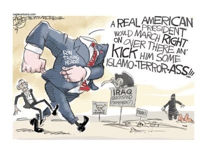 Obama cartoon world ISIS Iraq