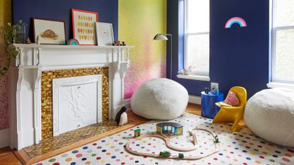  a colorful kids room scheme with playful paint