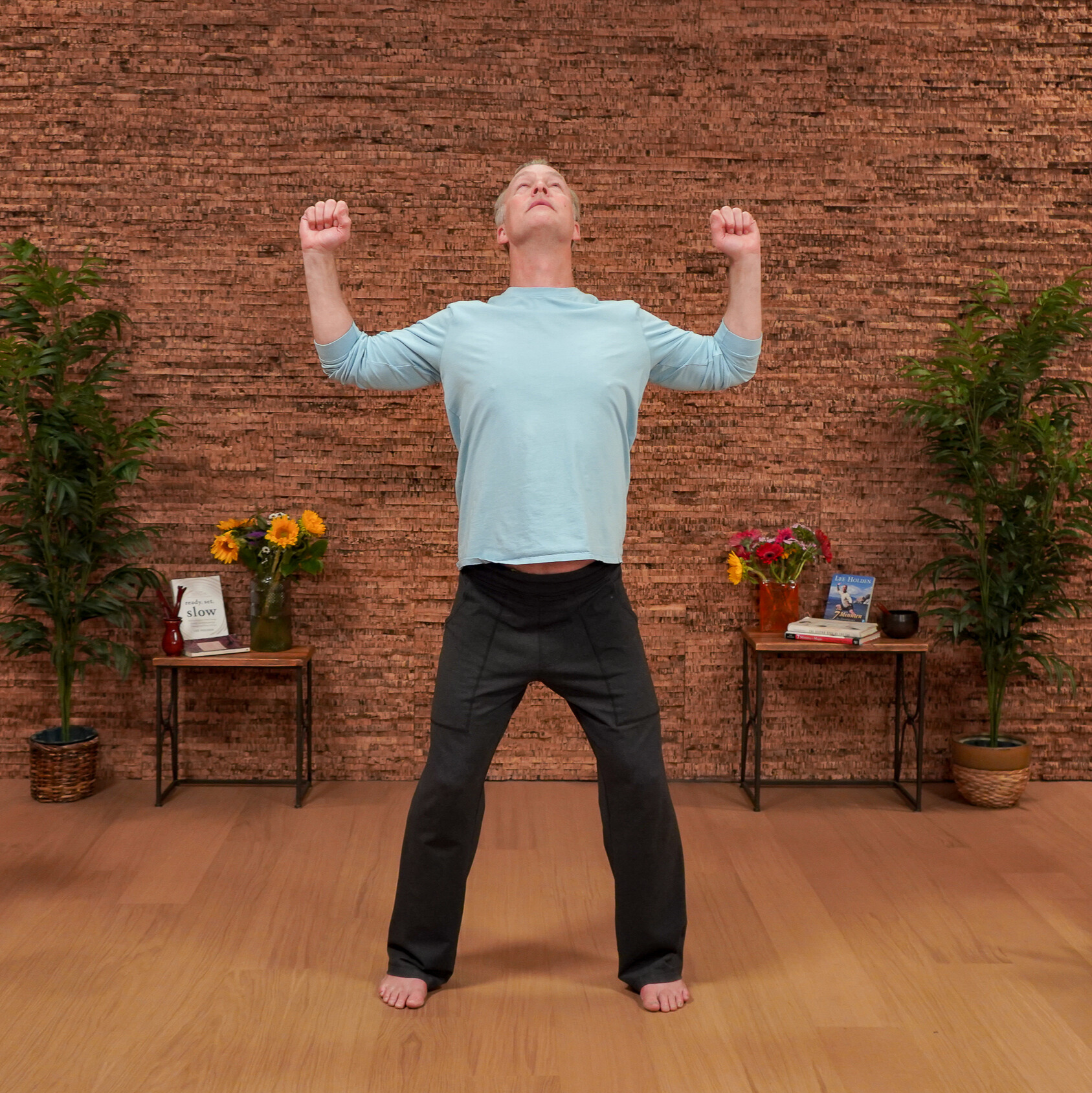 Man demonstrating Qigong movements