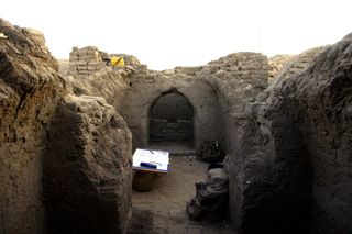 Ancient Egyptian tomb with pyramid has been discovered.