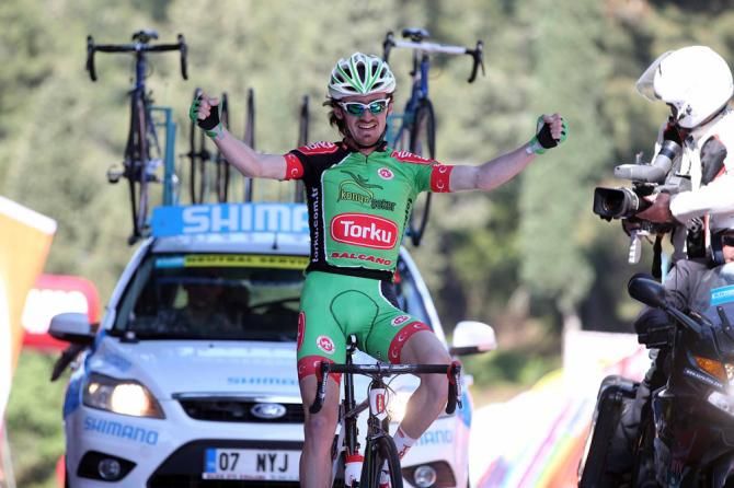 Mustafa Sayar (Torku Sekerspor) soloed to victory on the Sel&ccedil;uk summit finish