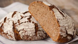 Cob loaf of rye bread