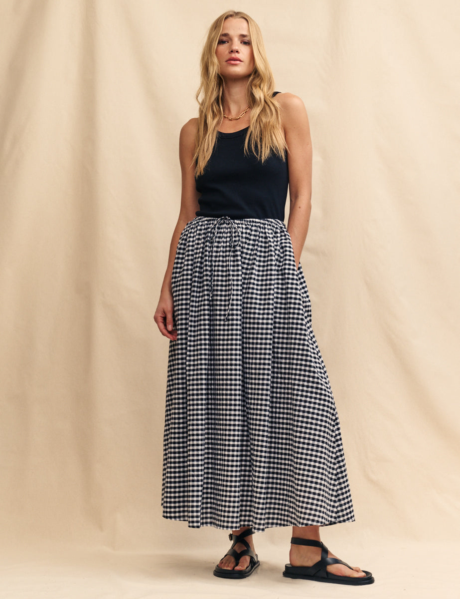 Black diamond MIDI skirt