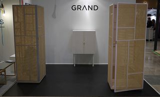 Woven straw cupboards and Grand in text