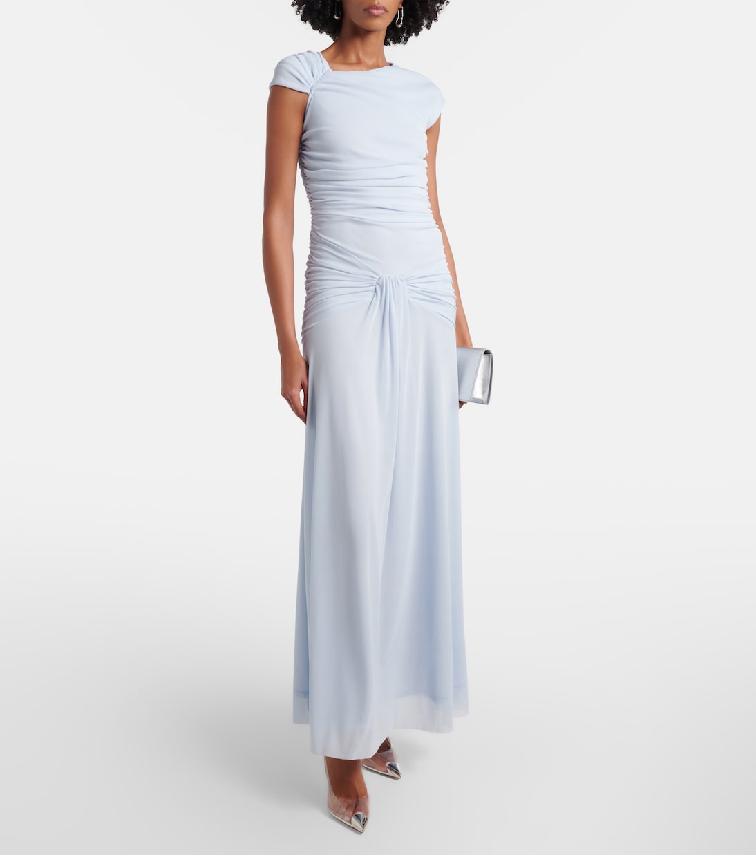 Asymmetrical Draped Maxi Dress