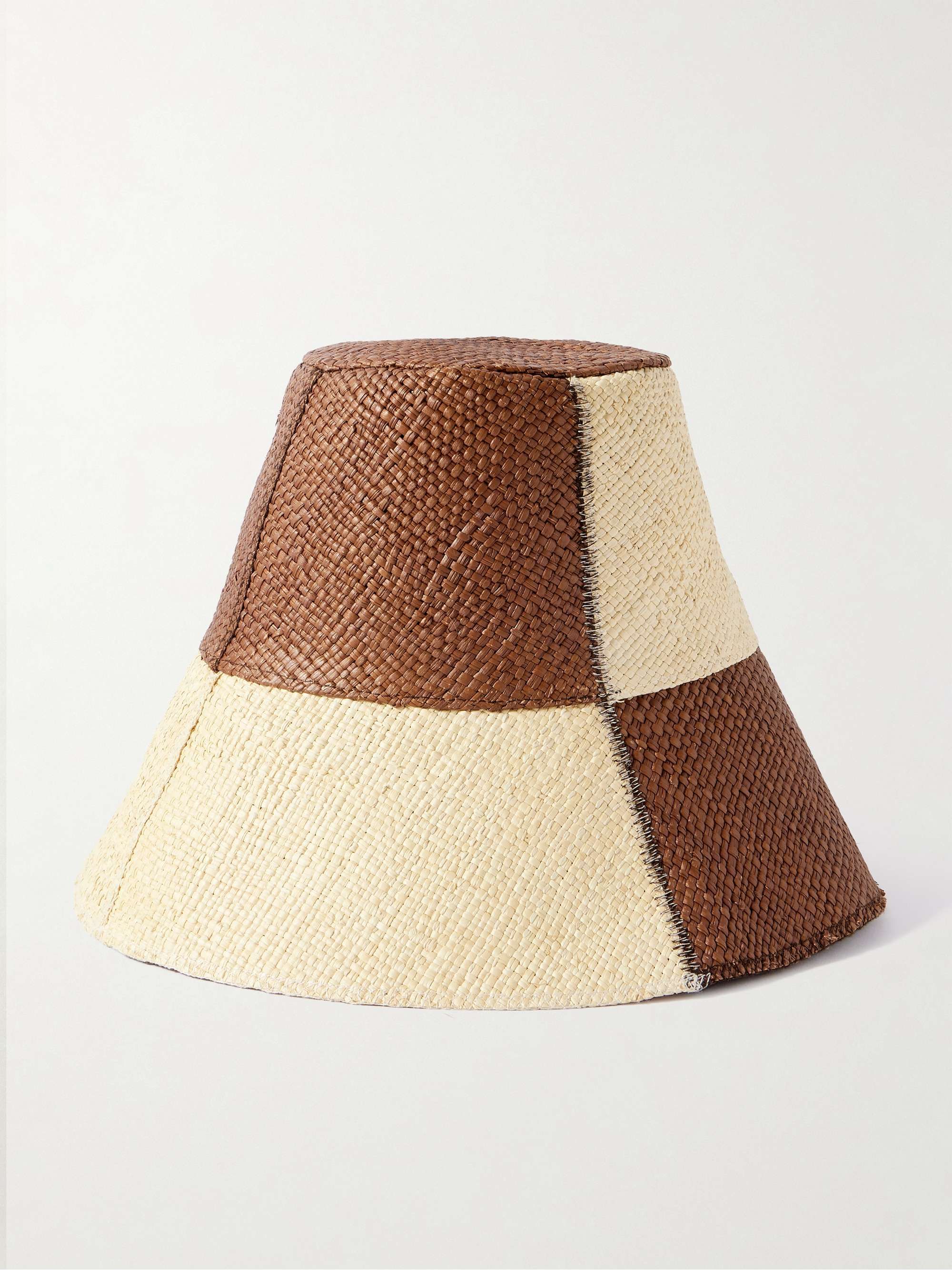 + Artesano Heaven and Earth Checked Straw Bucket Hat