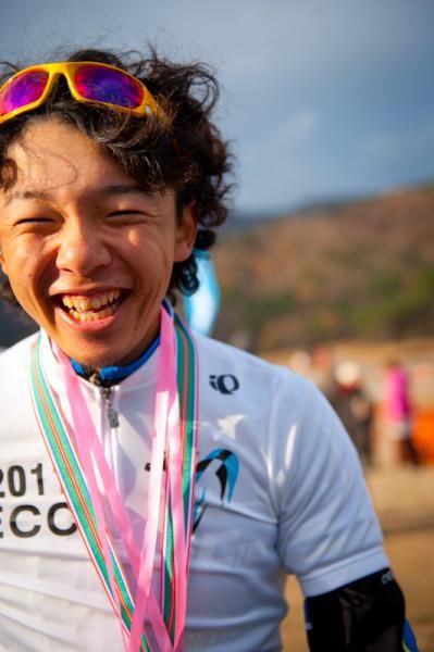 Takenouchi Yu (Team Eurasia-Fondriest bikes) in the champion jersey
