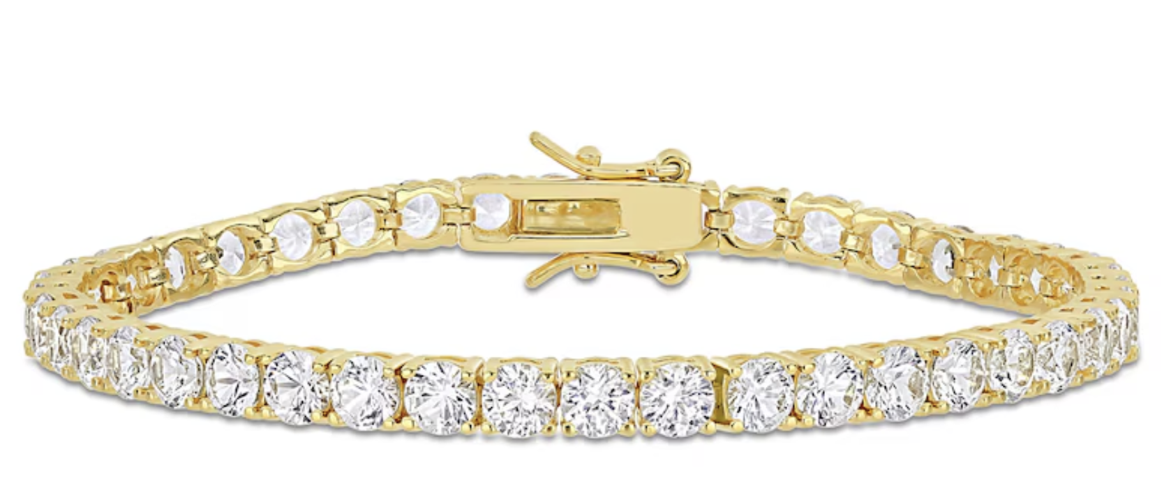 Zales, 4.0mm White Lab-Created Sapphire Tennis Bracelet