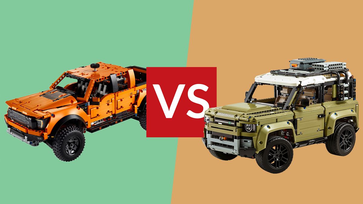 Lego Technic Ford F-150 Raptor vs Lego Technic Land Rover Defender: which  classic off-roader is best?