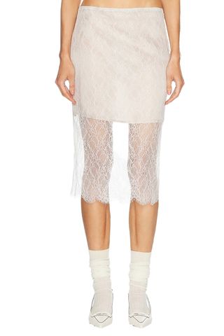 Sheer Lace Slip Skirt