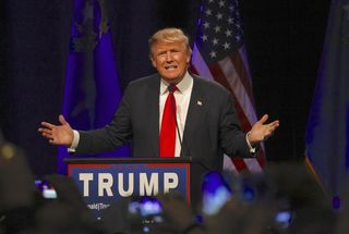 Donald Trump speaks at a campaign event in Las Vegas, Nevada, on Dec. 14, 2015.