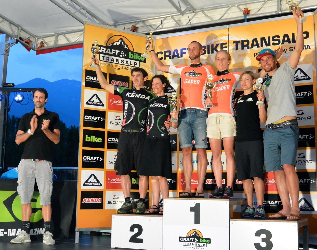 The final overall podium