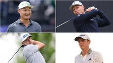 Haotong Li, Matti Schmid, David Skinns and Jacob Bridgeman in a box