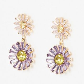 Oliver Bonas Flower Drop Earrings