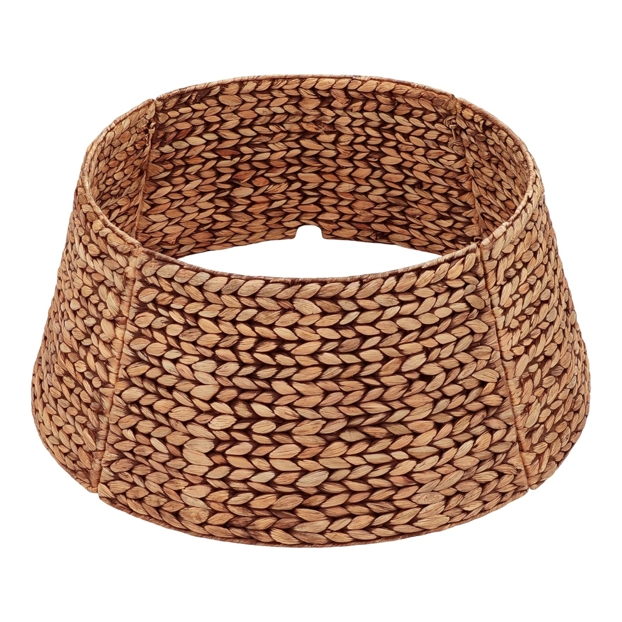 a woven tree collar