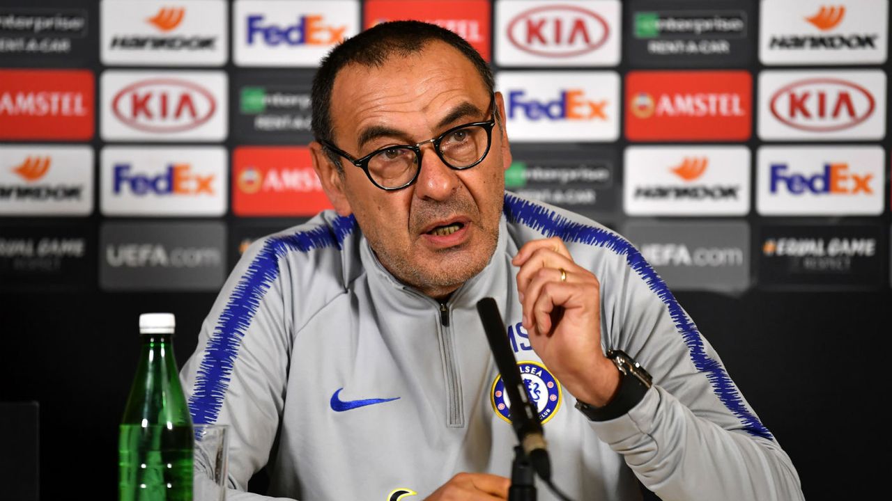 Chelsea head coach Maurizio Sarri spoke to the media ahead of the Europa League final