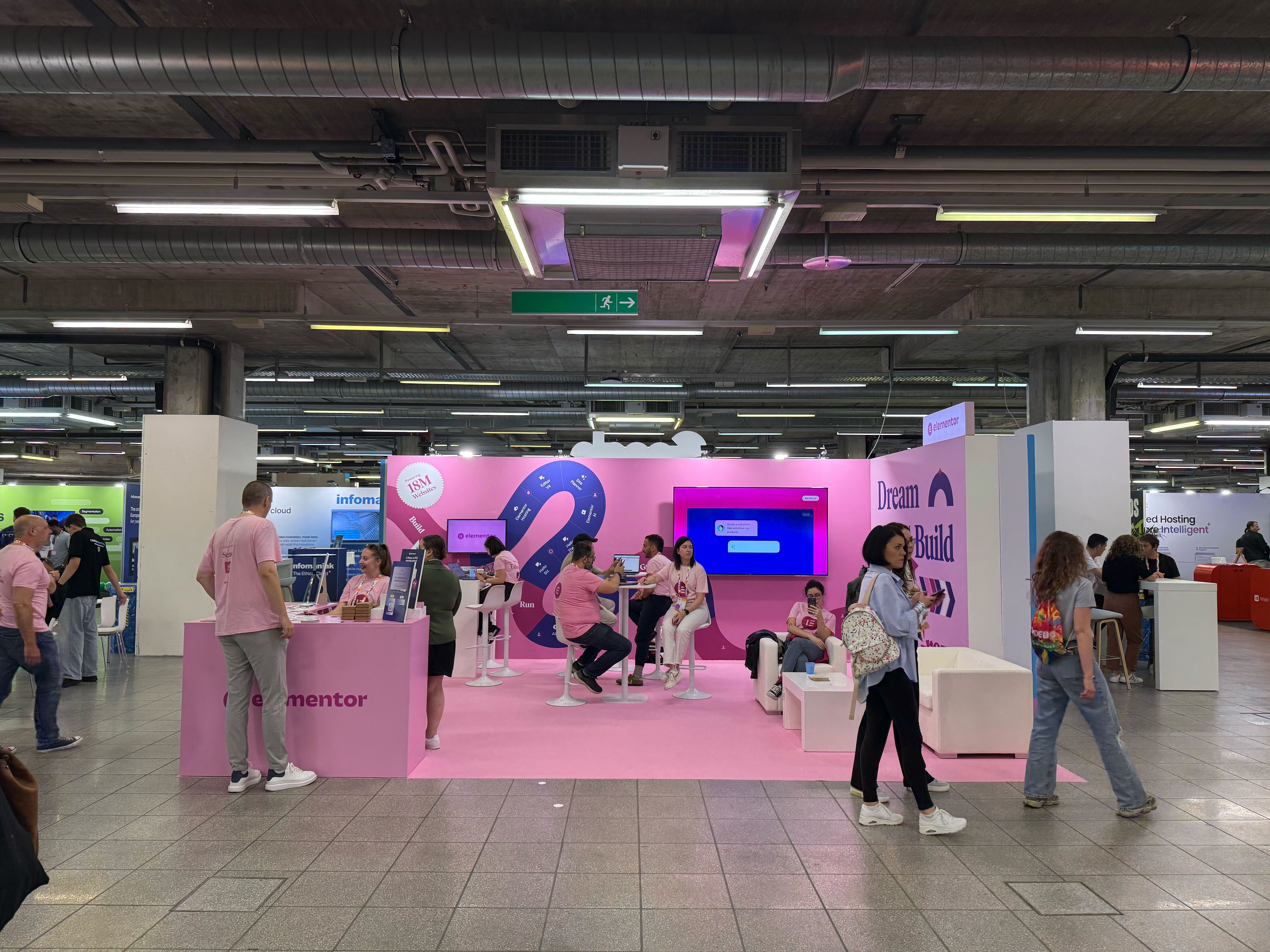 elementor stand at WordCamp Europe