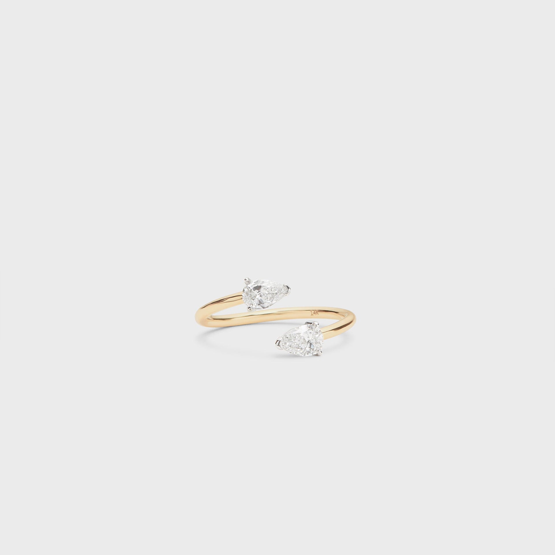 Bella Pear Ring - 14k Yellow