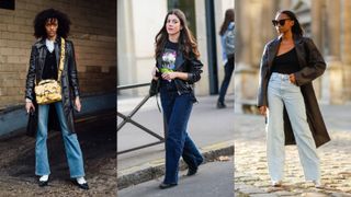 street style influencers showing best jeans to wear with cowboy boots - flared jeans