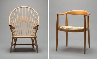 'Peacock' chair (left) and 'PP501' chair.