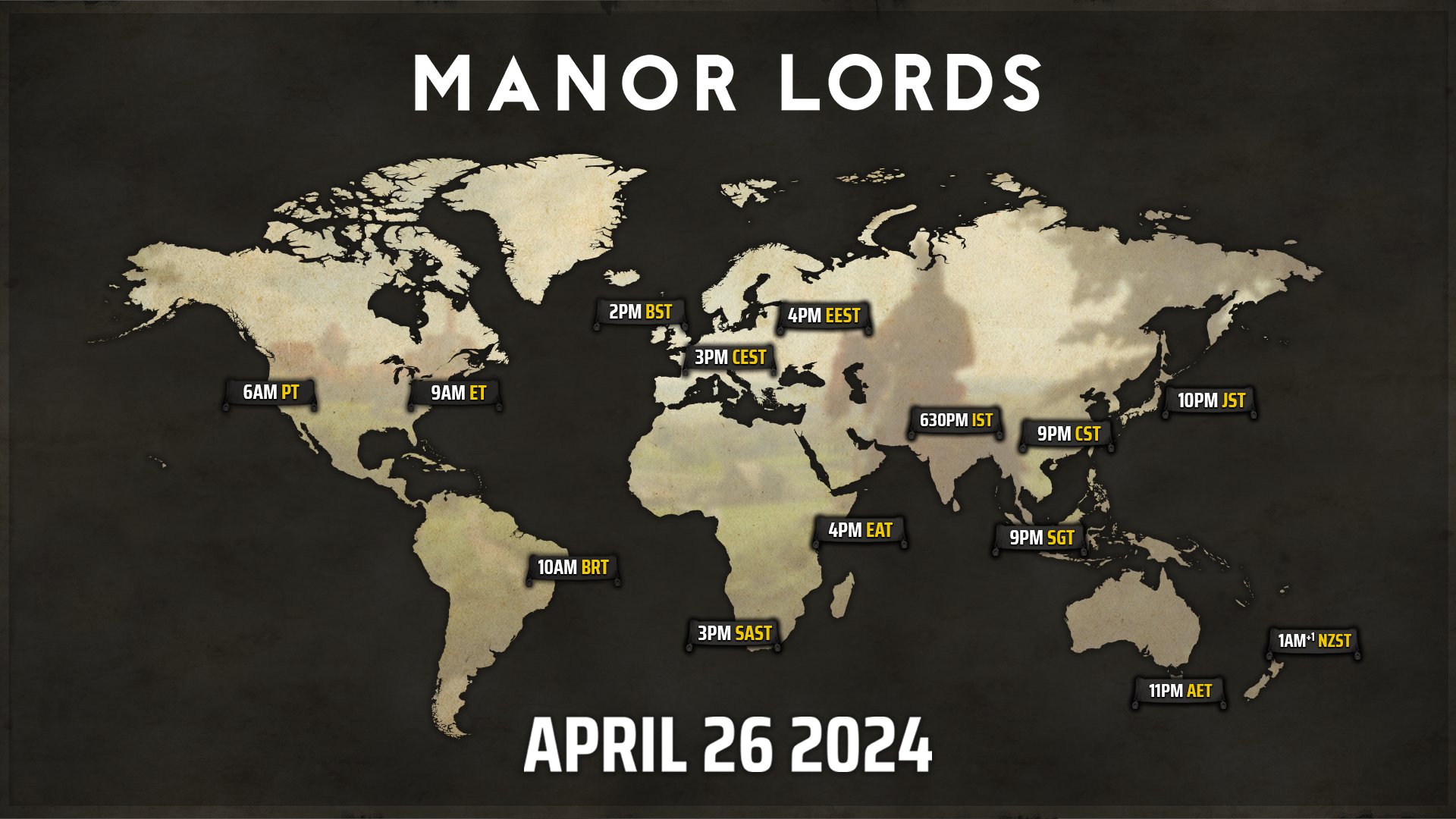 Manor Lords release date and launch times: here's when the medieval city building gates open