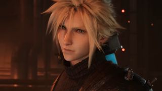 Cloud half-smiles in Final Fantasy 7 Remake