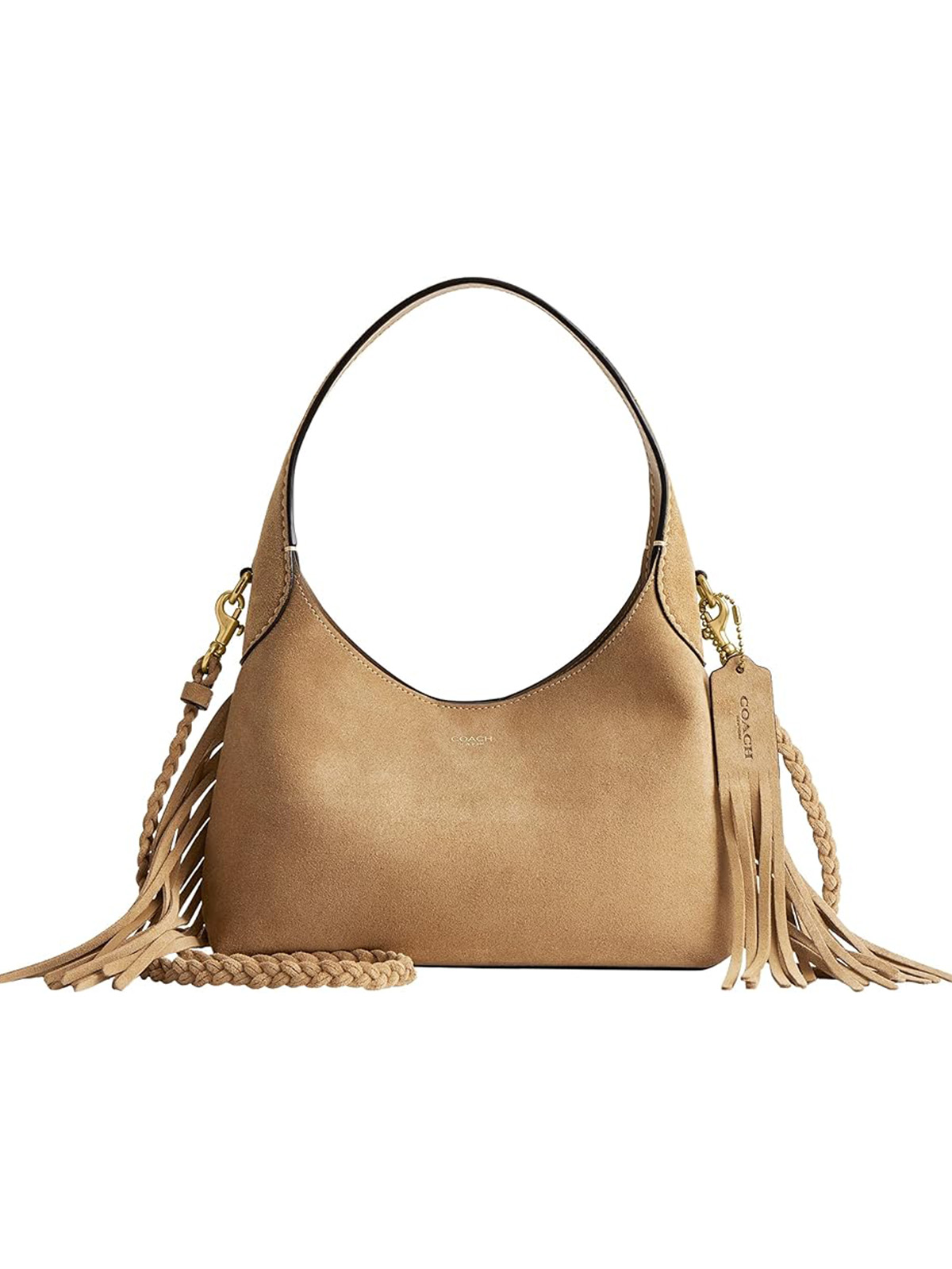 Brooklyn coach's shoulder bag 23 with edges, B4/sand