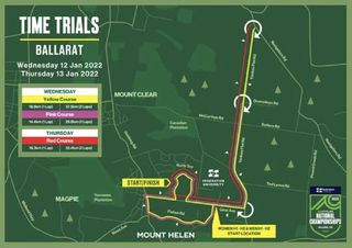 AusCycling 2022 Road National Championships Time Trial Courses Ballarat