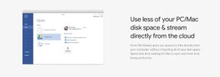 Google Drive's webpage discussing its desktop client