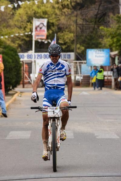 Periklis Ilias gets to the finish first.