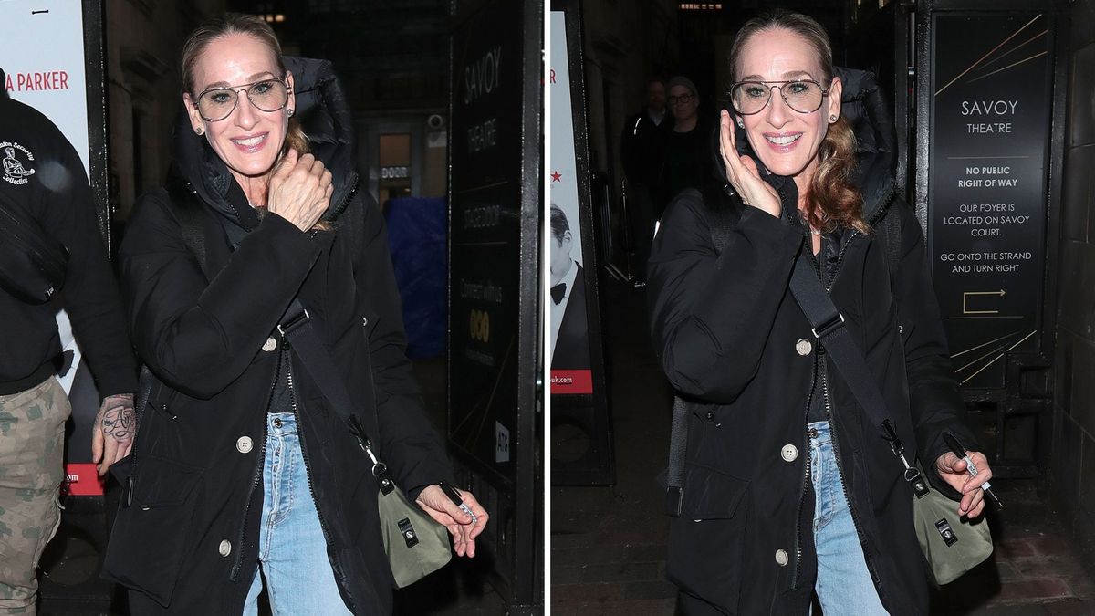 En janvier à Londres, il faut s'habiller confortablement : les jeans retroussés, le bonnet et la parka de Sarah Jessica Parker ont mis le doigt sur la tête.