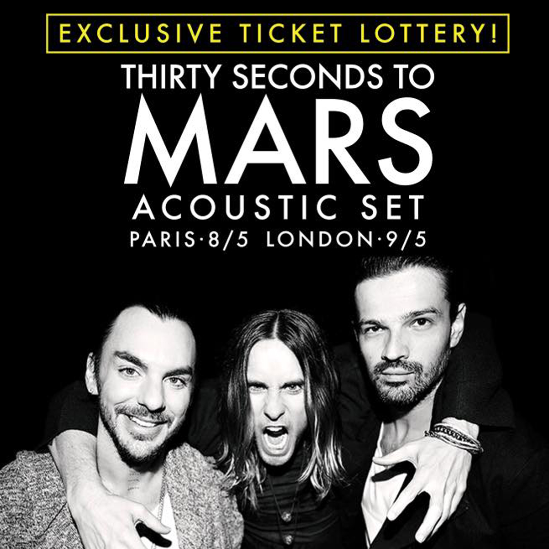 30 Seconds To Mars launch ticket lotto for London gig Louder
