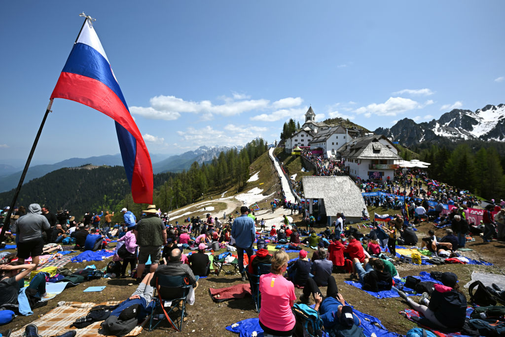 Stage 20 of the Giro d'Italia at Monte Lussari