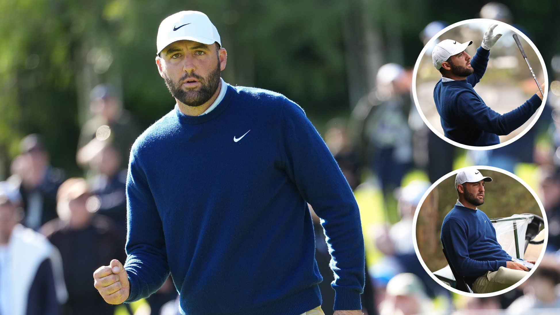 Scottie Scheffler makes the cut and fist pumps at the Genesis Invitational 