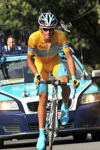 Alberto Contador (Astana) started off well, but quickly began to struggle.
