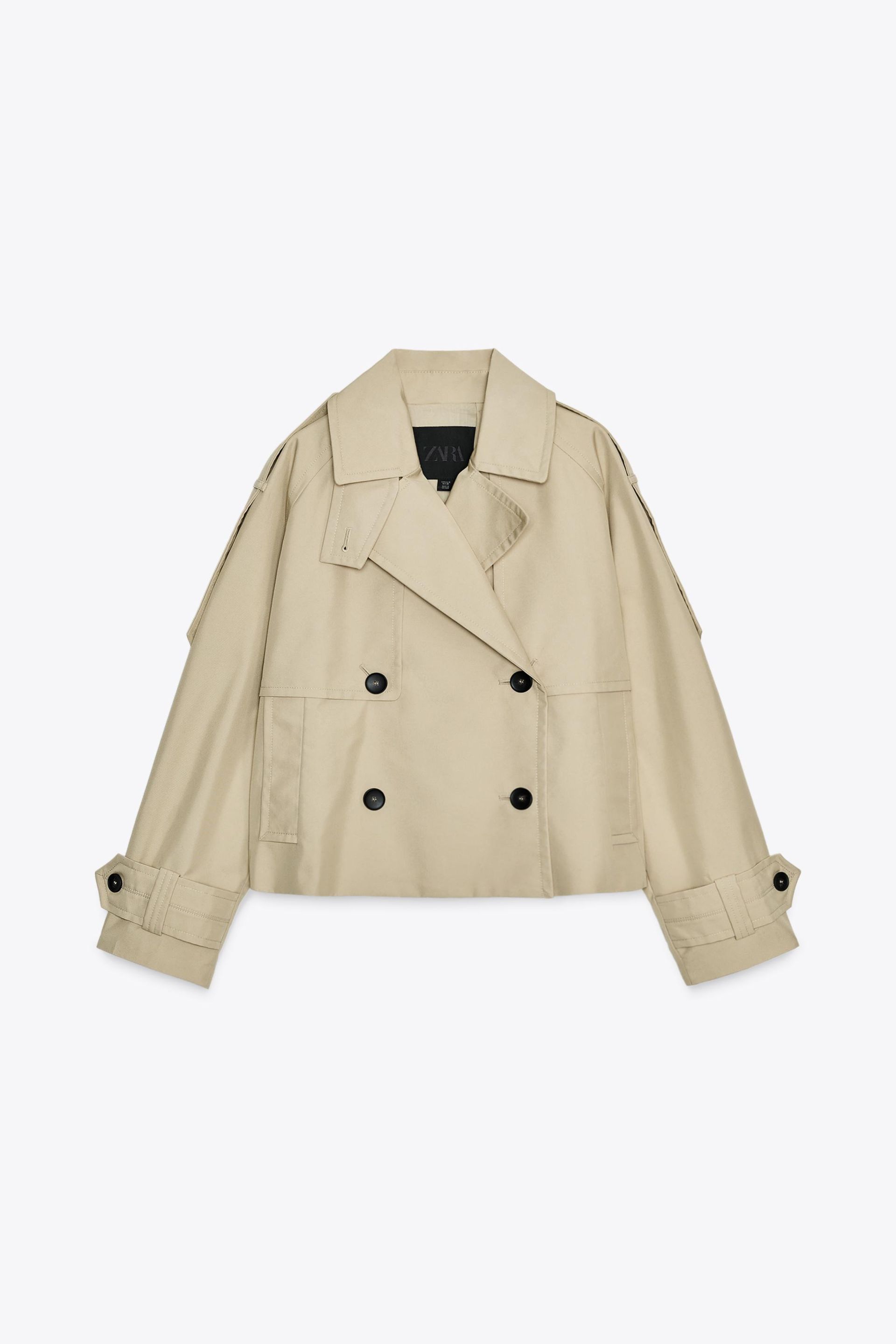 Zw Collection Water Repellent Short Trench Coat