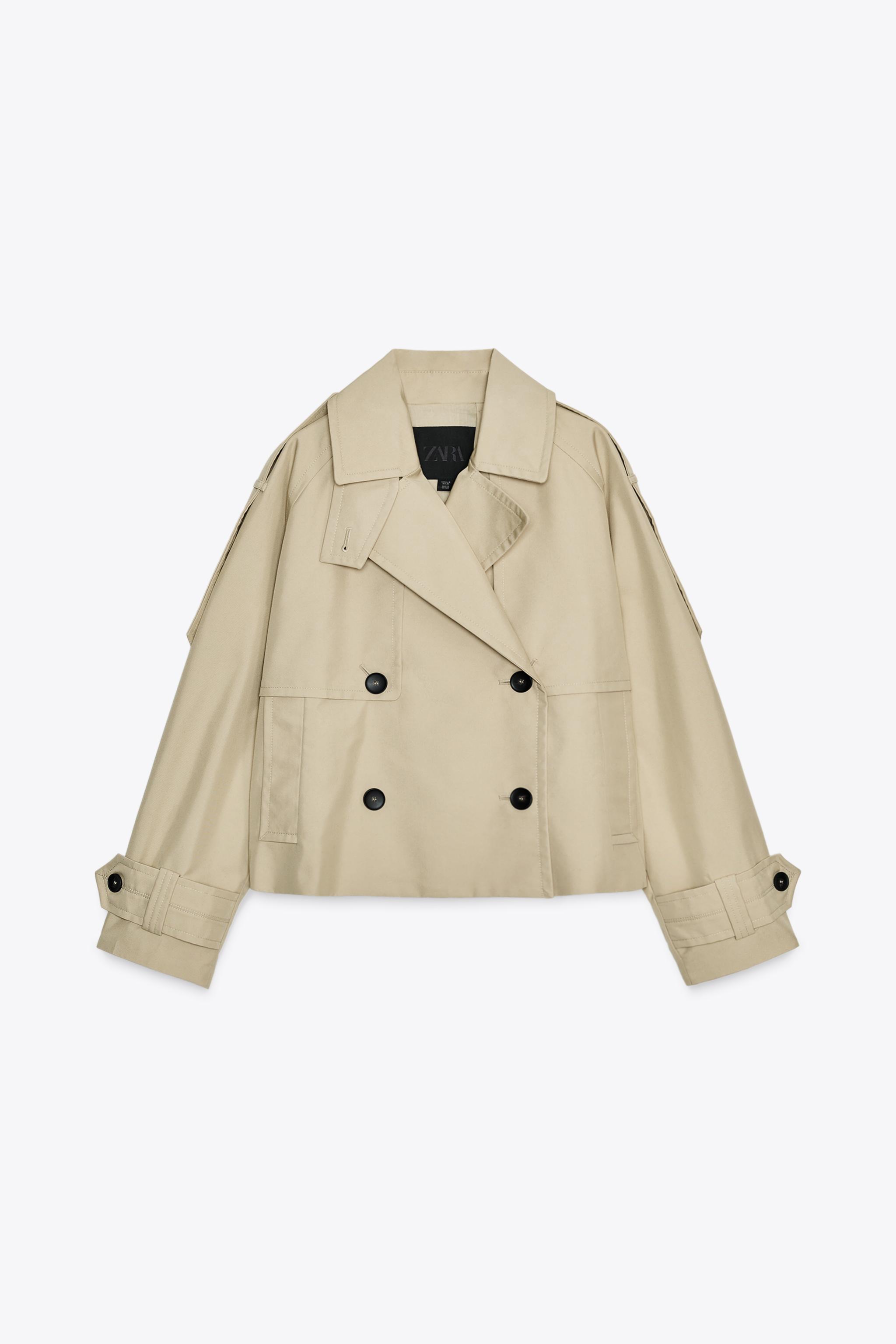 Zw Collection Water Repellent Short Trench Coat