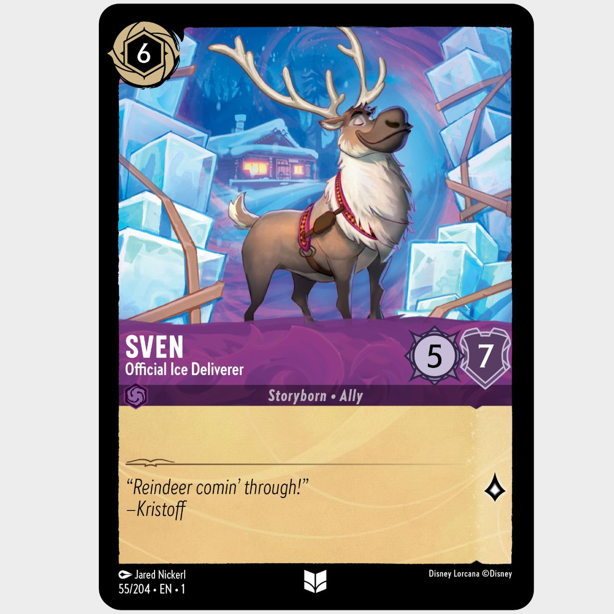 Disney Lorcana cards on a plain background