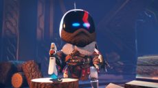 Astro Bot wearing a God of War inspired outfit.