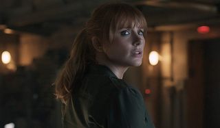 Jurassic World: Fallen Kingdom Claire Dearing turns to look at potential danger