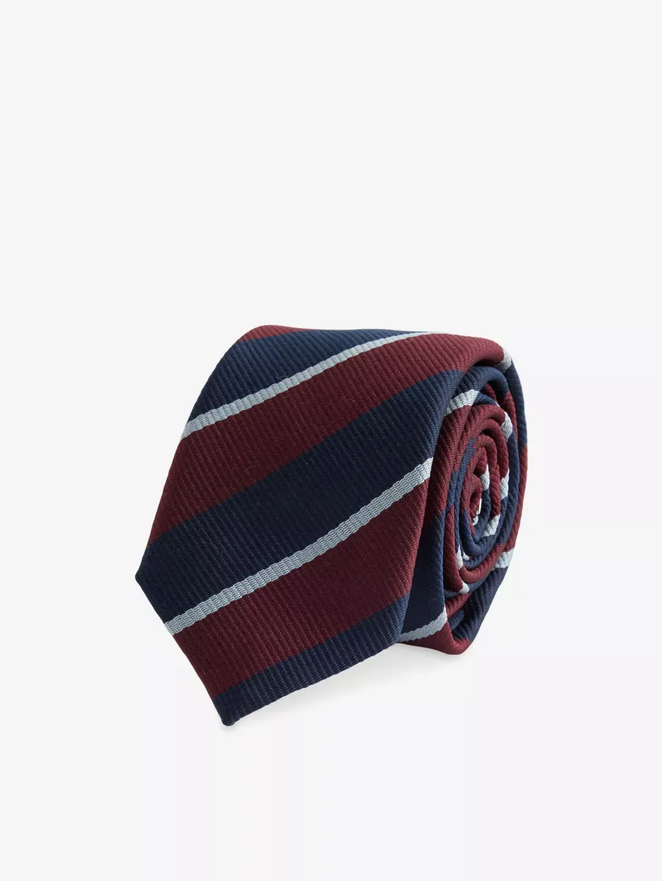 Lene Striped Silk-Blend Tie