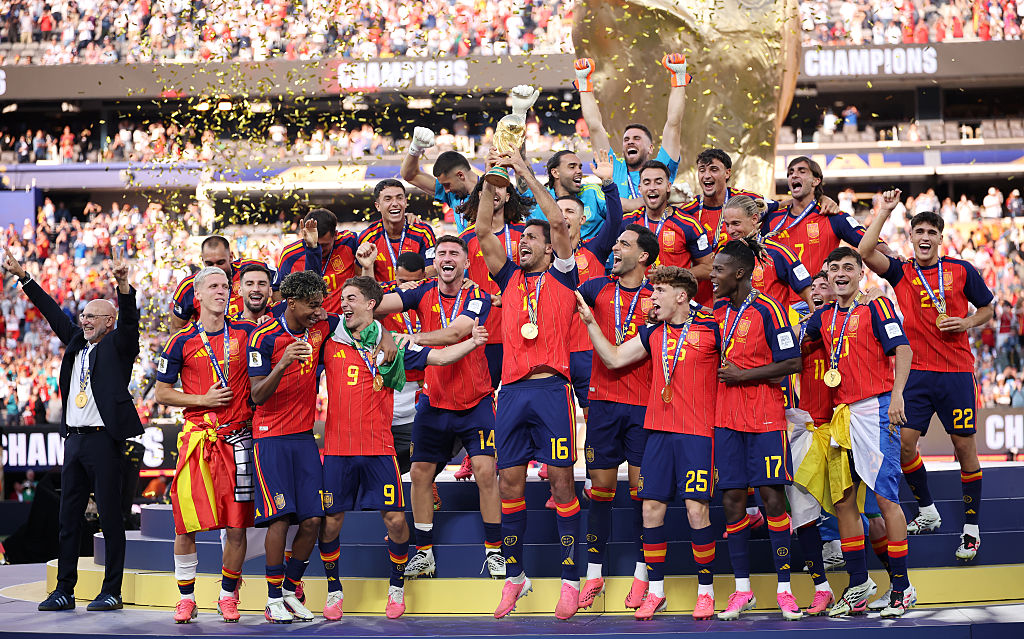 Spain celebrate their 2026 World Cup win