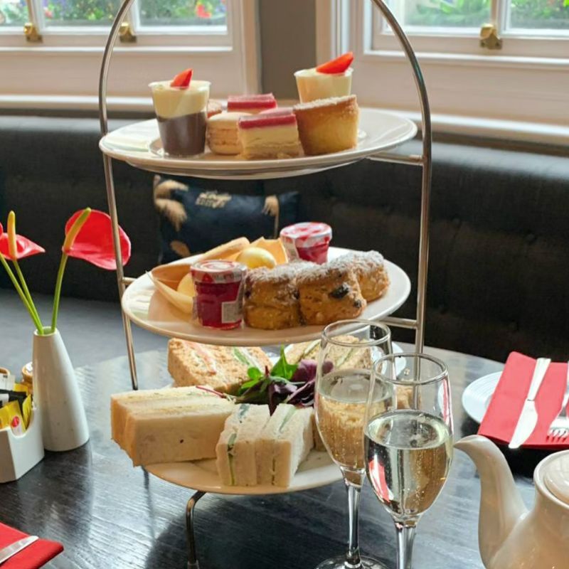 Champagne tasting and tea for two.
