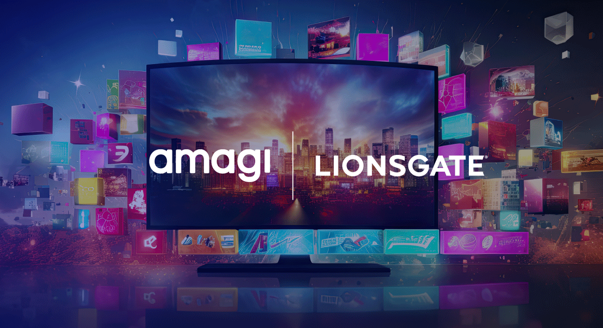 Amagi and Lionsgate logos