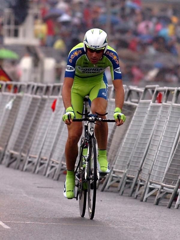 Ivan Basso (Liquigas) in Vuelta a Espa&ntilde;a stage seven in Valencia.