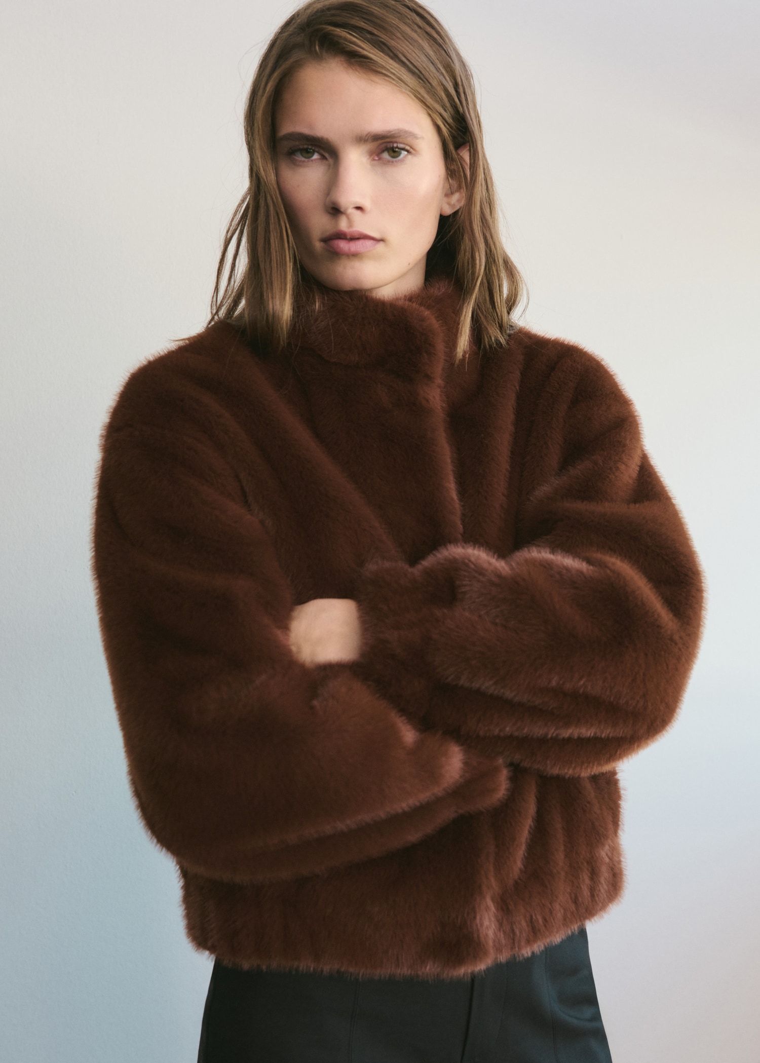 Faux-Fur Jacket With Pockets - Women | Mango United Kingdom