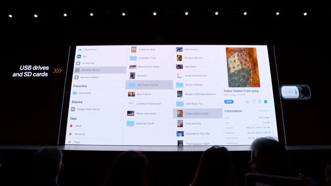 Apple esitteli WWDC 2019:ssä iPadOS:n uutta tiedostonhallintaa