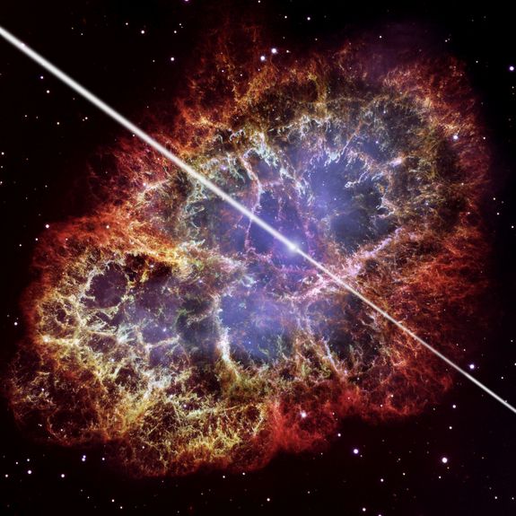 crab nebula pulsar radiation beam