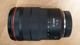 Canon RF 15-35mm f/2.8L is a USM on the wooden floor